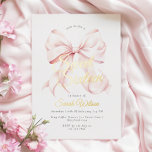 Pink Bow Sweet Sixteen Birthday Foil Invitation<br><div class="desc">Pink Bow Sweet Sixteen Birthday Invitation for a modern bow aesthetic 16th birthday celebration</div>