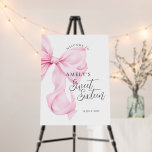 Pink Bow Sweet Sixteen Birthday Welcome Foam Board<br><div class="desc">Pink Bow Sweet Sixteen Birthday Invitation for a modern bow aesthetic 16th birthday celebration</div>