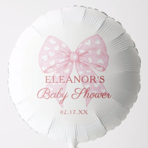 Pink Bow Sweetheart Girl Baby Shower Balloon