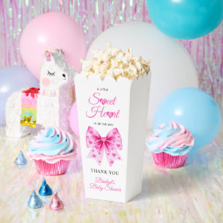 Pink Bow Sweetheart girl Valentine's Baby shower  Favor Boxes