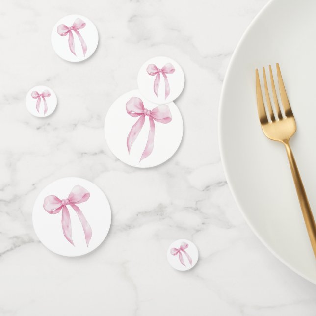 Pink Bow Table Confetti (Group)