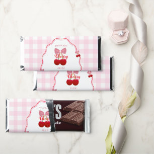 Pink Bow Thank You Cherry Much Bridal Shower Hershey Bar Favors