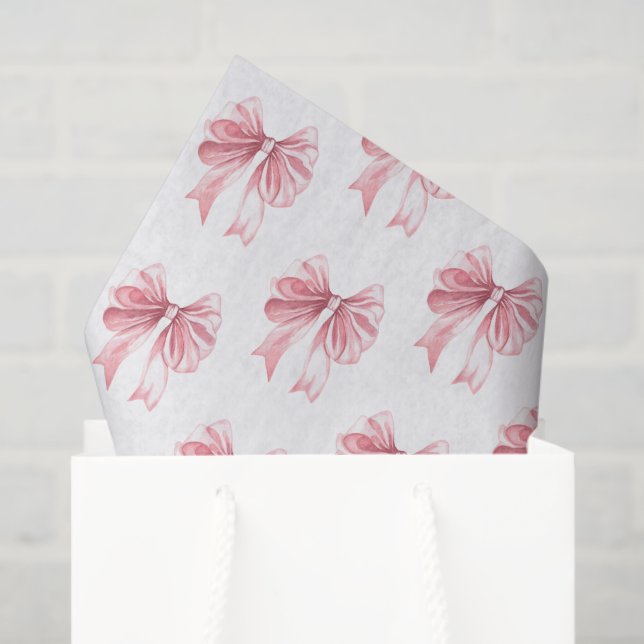 Pink Bow  Tissue Paper (Gift Bag)