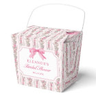 Pink Bow Toile Coquette Bridal Shower