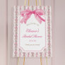 Pink Bow Toile Floral Bridal Shower Welcome Foam Board