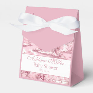 Pink Bow Toile French Coquette Favor Box