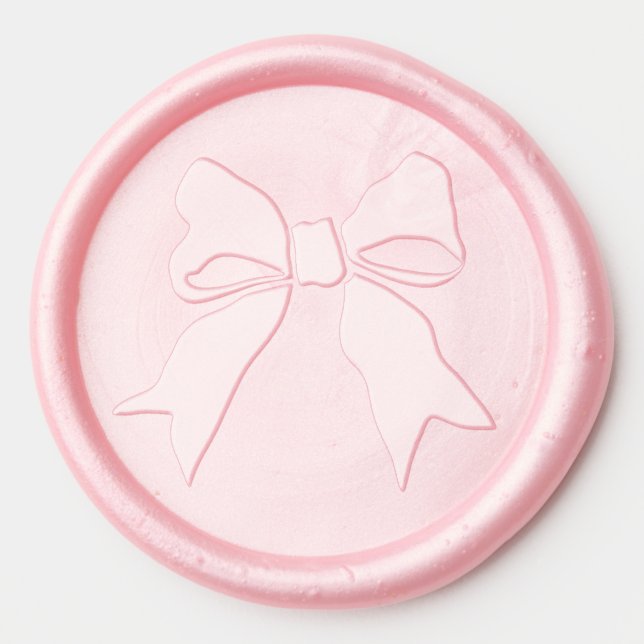 Pink Bow Wax Seal Sticker (Front)