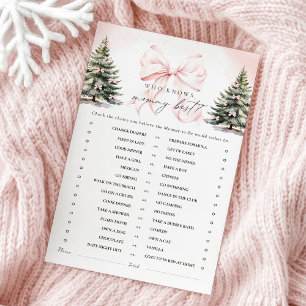 Pink Bow Who Knows Mommy Best Baby Shower Game