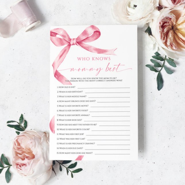 Pink Bow Who Knows Mommy Best Game (Creator Uploaded)