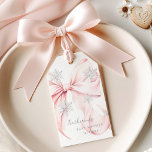 Pink Bow Winter Theme Baby Shower Gift Tags<br><div class="desc">Baby It's Cold Outside Pink Bow Baby Shower Favor Tags</div>