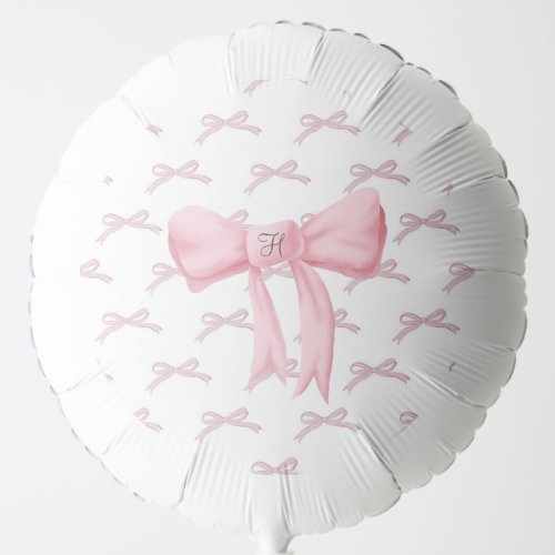 Pink Bow with small bow pattern  Balloon
