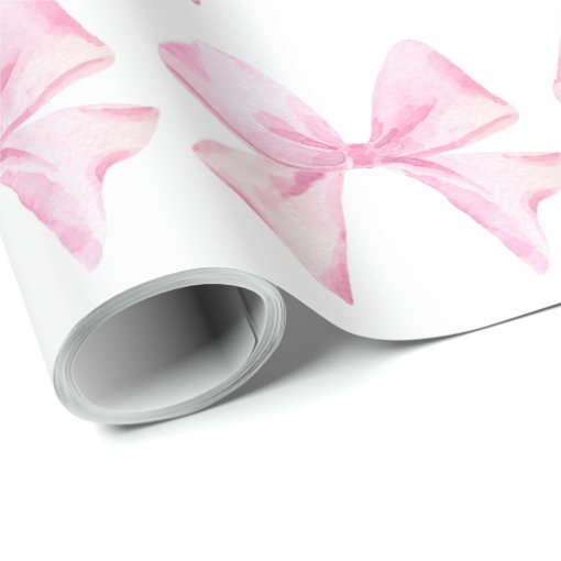 Pink Bow Wrapping Paper Zazzle