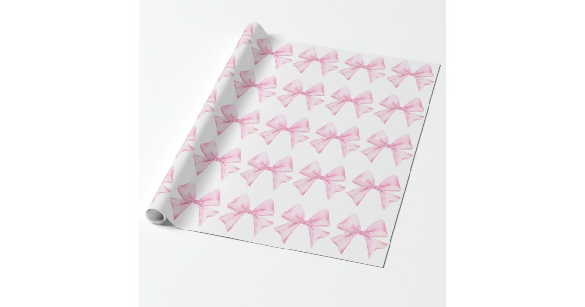 Pink Bow Wrapping Paper | Zazzle