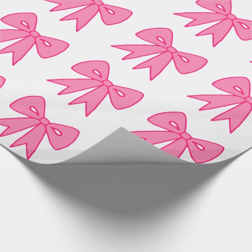 light pink bow wrapping paper