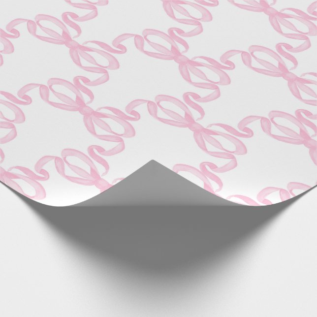 Pink Bow Wrapping Paper (Corner)