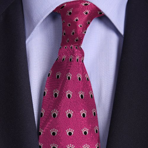 Pink Bowling Ball and Pins Pattern Neck Tie