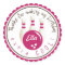 Pink Bowling Birthday Party Favor Stickers