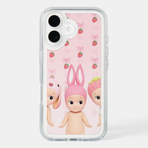 Pink Bows and Strawberries Trio iPhone 16 Case