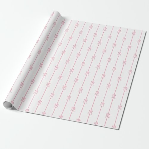 Pink Bows and Stripe Wrapping Paper