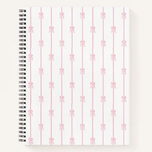 Pink Bows and Stripes Notebook