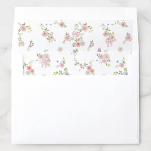 Pink Bows and Wildflowers Envelope Liner
