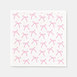Pink Bows Birthday Shower Wedding Napkins