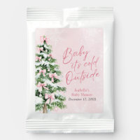 Pink Bows Girl Baby It's Cold Outside Baby Shower