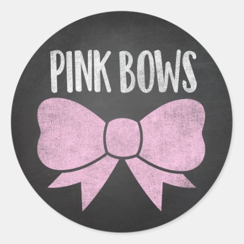 Pink Bows or Free Throws gender reveal stickers