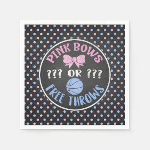 Pink Bows or Free Throws party napkins. Napkins
