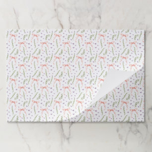 Pink Bows Paper Placemats, Birthday Shower Mats
