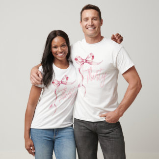 Pink Bows Thirty Modern Birthday Party T-Shirt