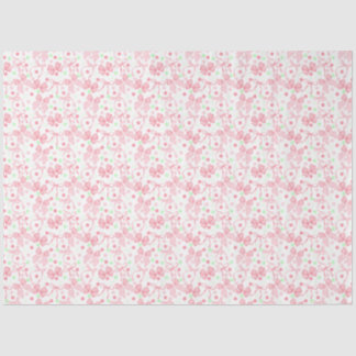 Pink Bows with Pink & Green Dots Tissue Paper