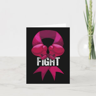 Pink Boxing Glove Fighter Awareness Breast Cancer Card