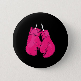 Pink Boxing Gloves Breast Cancer Awareness Cool Wa Button