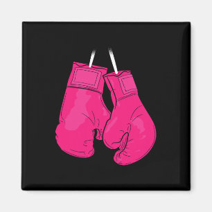 Pink Boxing Gloves Breast Cancer Awareness Cool Wa Magnet