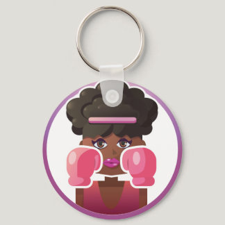 Pink Boxing Gloves Breast Cancer Awareness Keychain