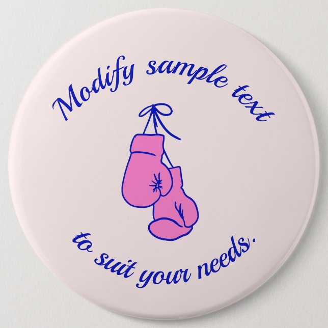 Pink Boxing Gloves Button (Front)