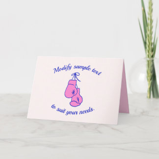 Pink Boxing Gloves  Card
