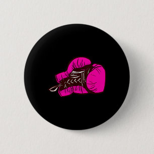 Pink Boxing Gloves I Boxing Girl  Button