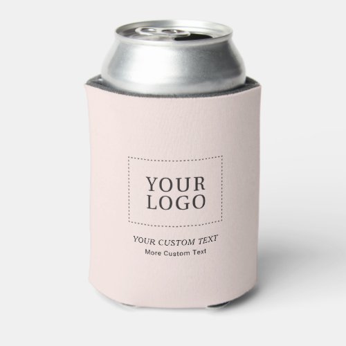 Pink Branded Custom Business Logo Promotional Can Cooler