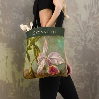 Pink Brazilian Cattelya Orchid with Name Monogram
