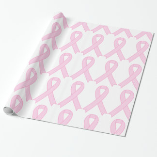 Pink Breast Cancer Awareness Ribbon Wrapping Paper