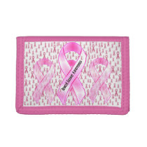 Pink,Breast Cancer Awareness_ Trifold Wallet