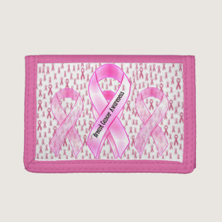 Pink,Breast Cancer Awareness_ Trifold Wallet