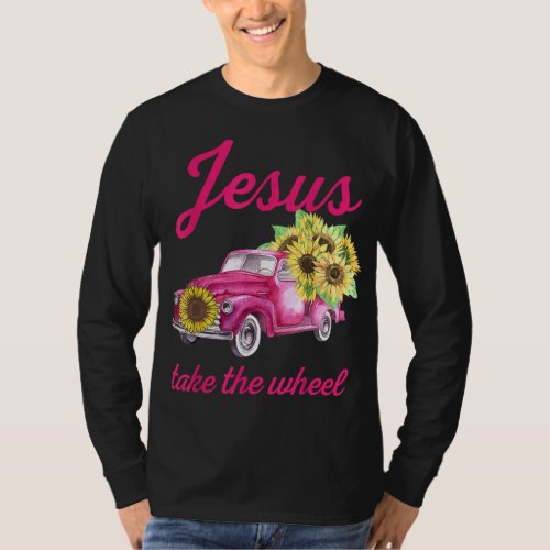 Pink Breast Cancer Awareness Truck Jesus Take The  T_Shirt