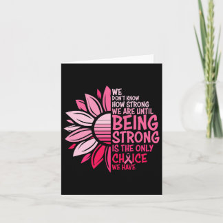 Pink Breast Cancer Awareness Women Warrior Support Card