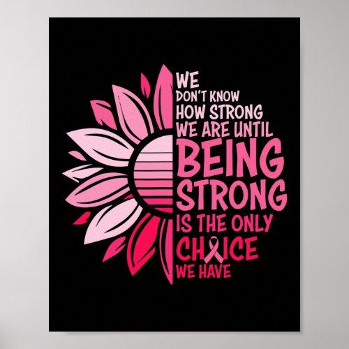 Pink Breast Cancer Awareness Women Warrior Support Poster