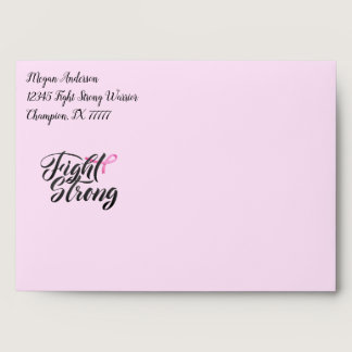 Pink Breast Cancer Fight Strong Envelope
