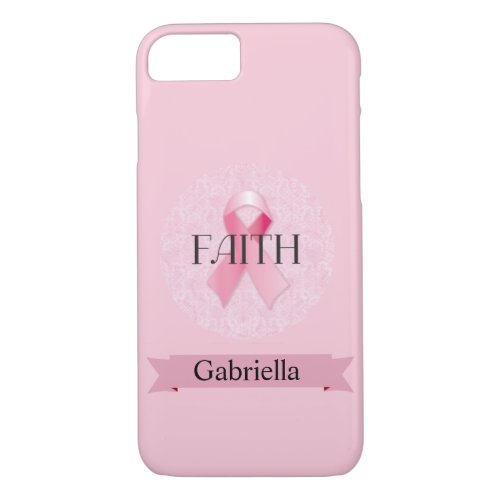 Pink Breast Cancer iPhone 7 Cases