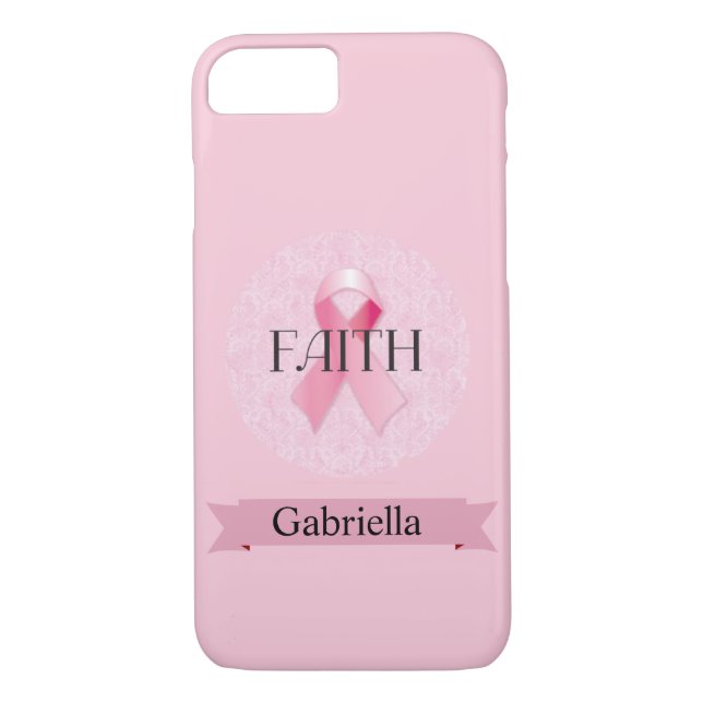 Pink Breast Cancer iPhone 7 Cases (Back)